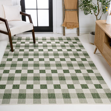 Darcy Traditional Geometric Bold Gingham Area Rug